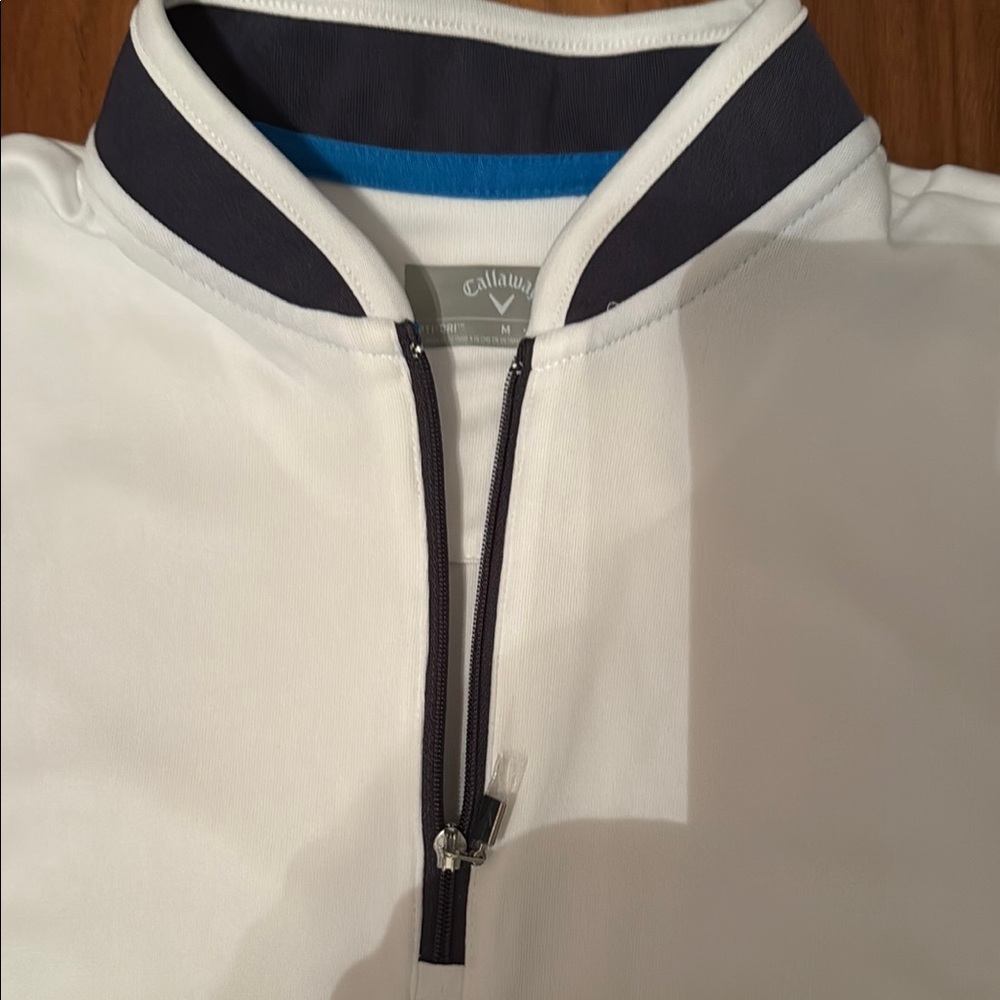 Callaway White Cream Sleeveless Fitted Polo Tank Top - Picture 4 of 4